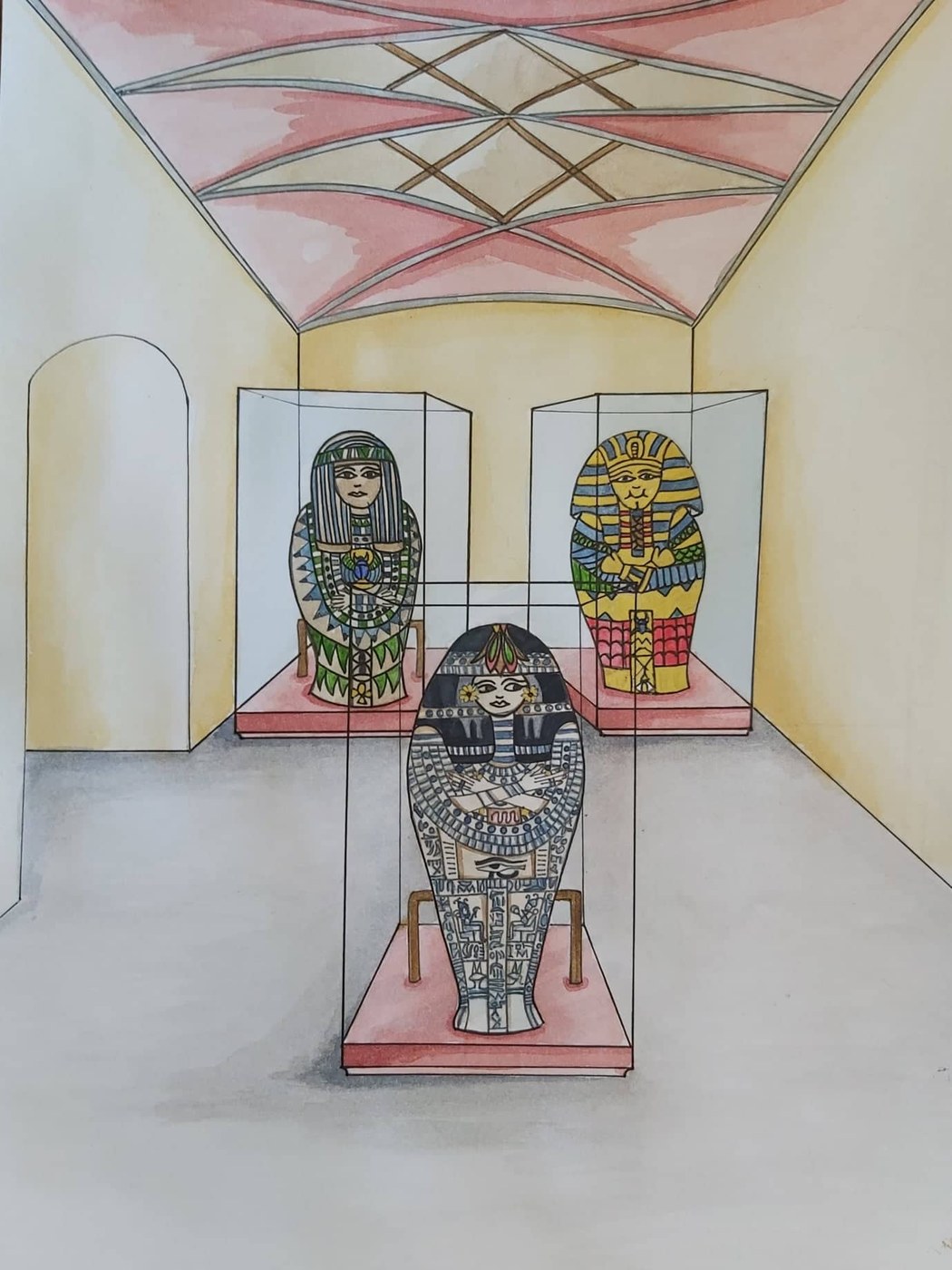 Exhibition — early test drawing