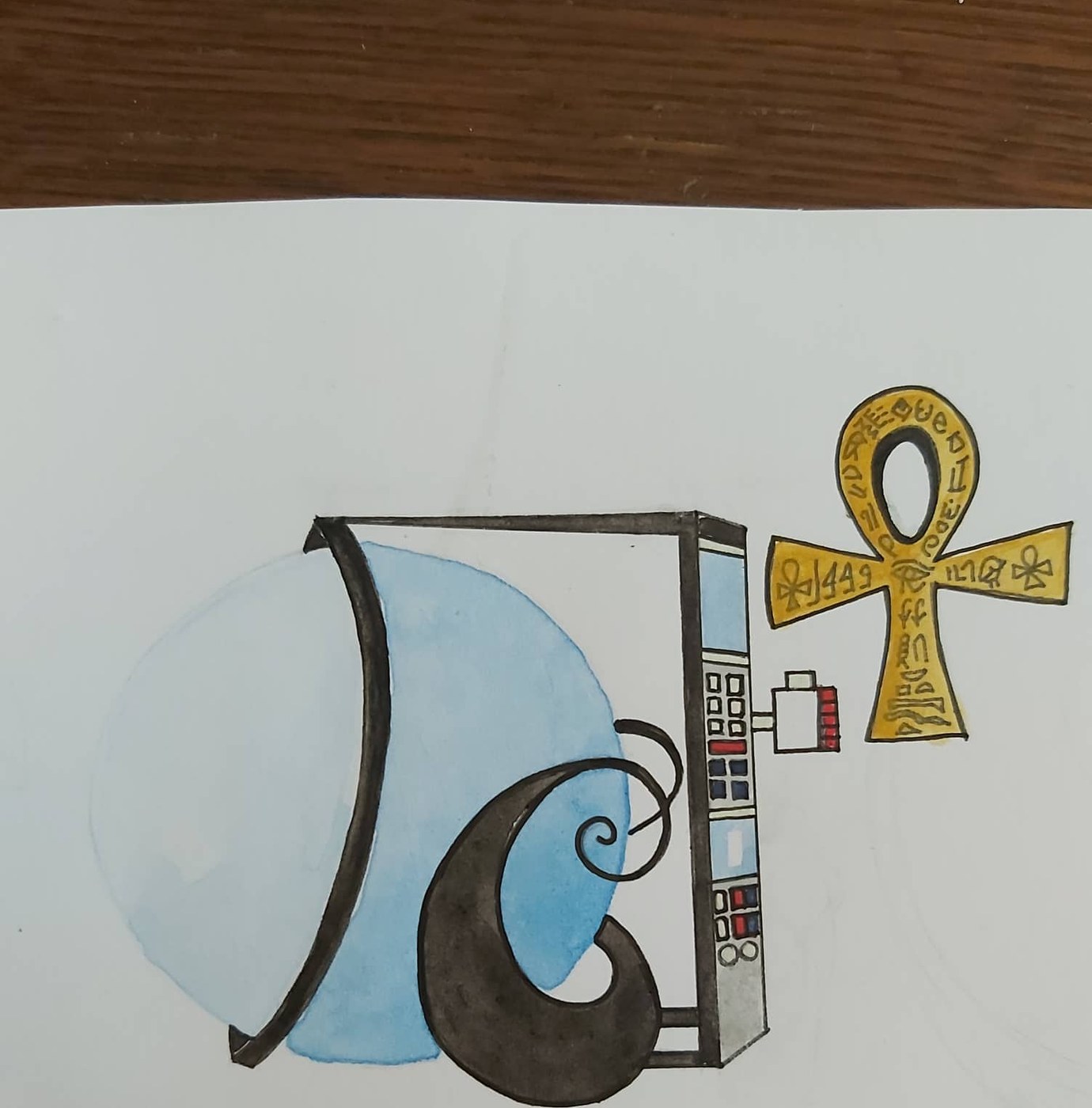 Solar Power Sphere — original drawing