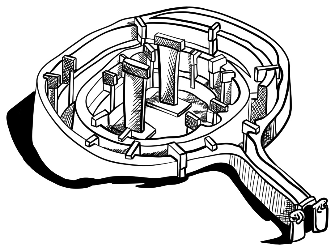 Original hand-drawn design of Gobekli Tepe